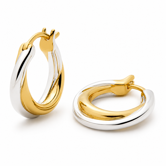 Solenne Hoop Earrings on white background