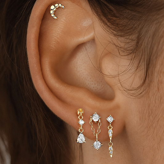Aveline Crystal Ear Stack Set