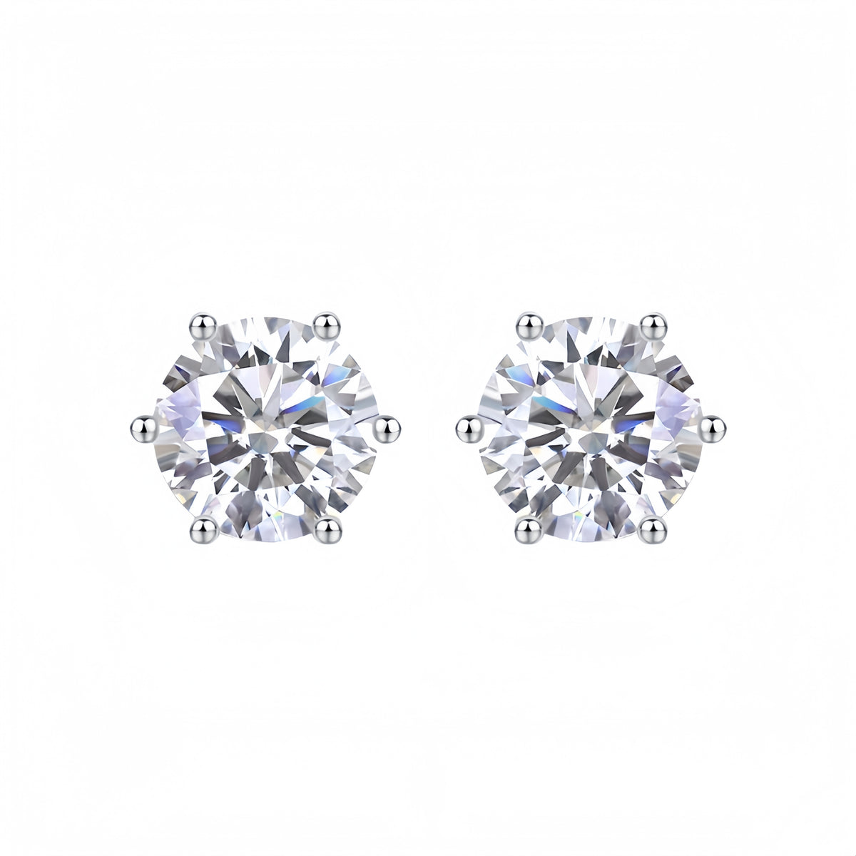 Product view of Round-Cut Halo Earrings