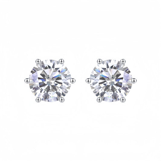 Product view of Round-Cut Halo Earrings