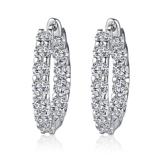 Product view of Pavé Hoop Earrings