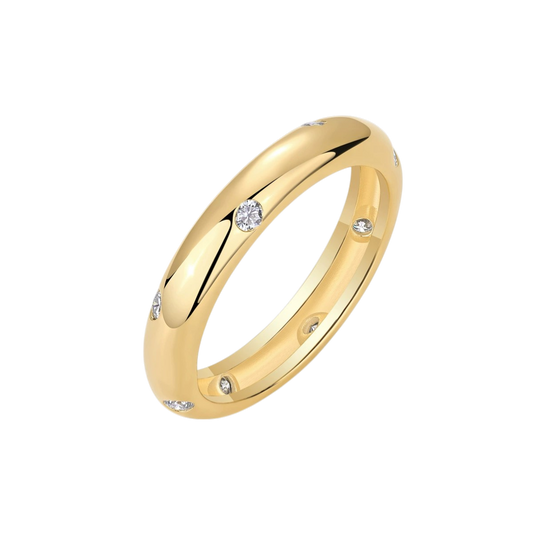 Additional product image of Flush Set Moissanite Band Ring