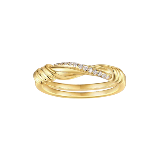 Additional product image of Twisted Pavé Moissanite Ring