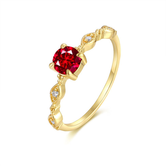 Product view of Natural Garnet Ring