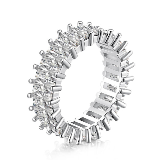 Princess-Cut Full Eternity Ring on white background
