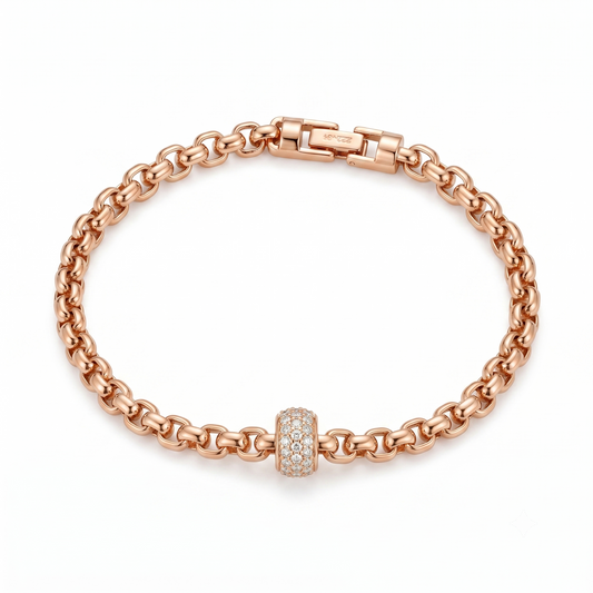 Additional product image of Pavé Barrel Link Bracelet