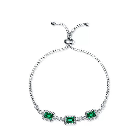 Product view of Emerald Trio Adjustable Bracelet