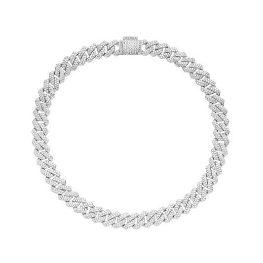 Cuban Link Chain Necklace on white background