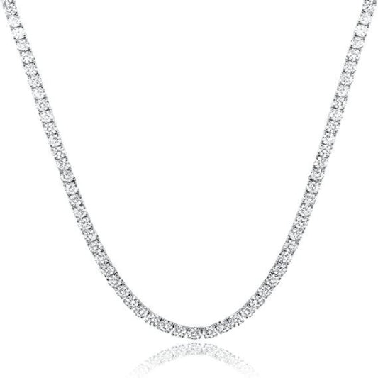 Pavé Tennis Necklace on white background