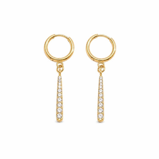 Liora Pavé Drop Earrings on white background