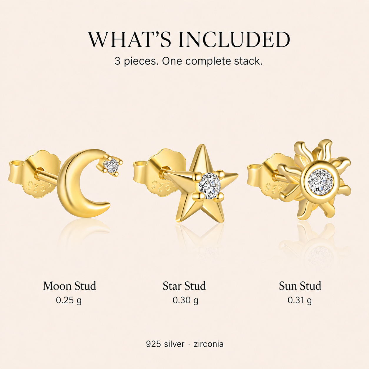 Solara Celestial Stud Set