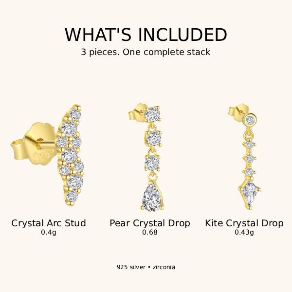 Clarisse Crystal Ear Stack Set