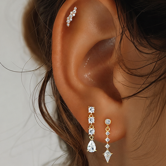 Clarisse Crystal Ear Stack Set