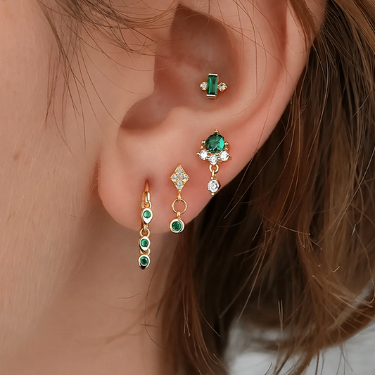 Virelle Green Ear Stack Set