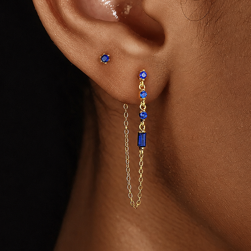 Asteria Blue Ear Stack Set