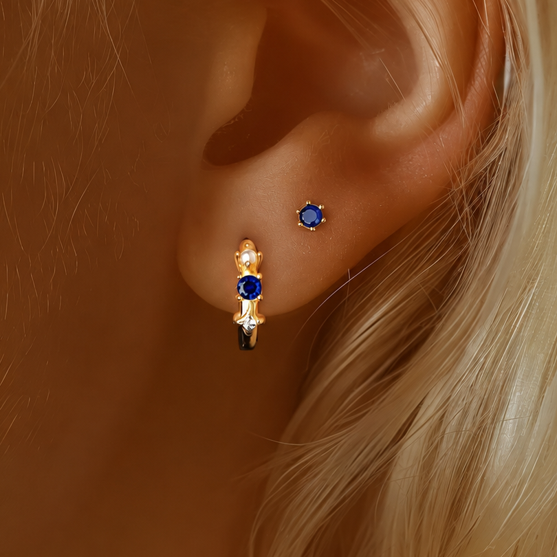 Asteria Blue Ear Stack Set