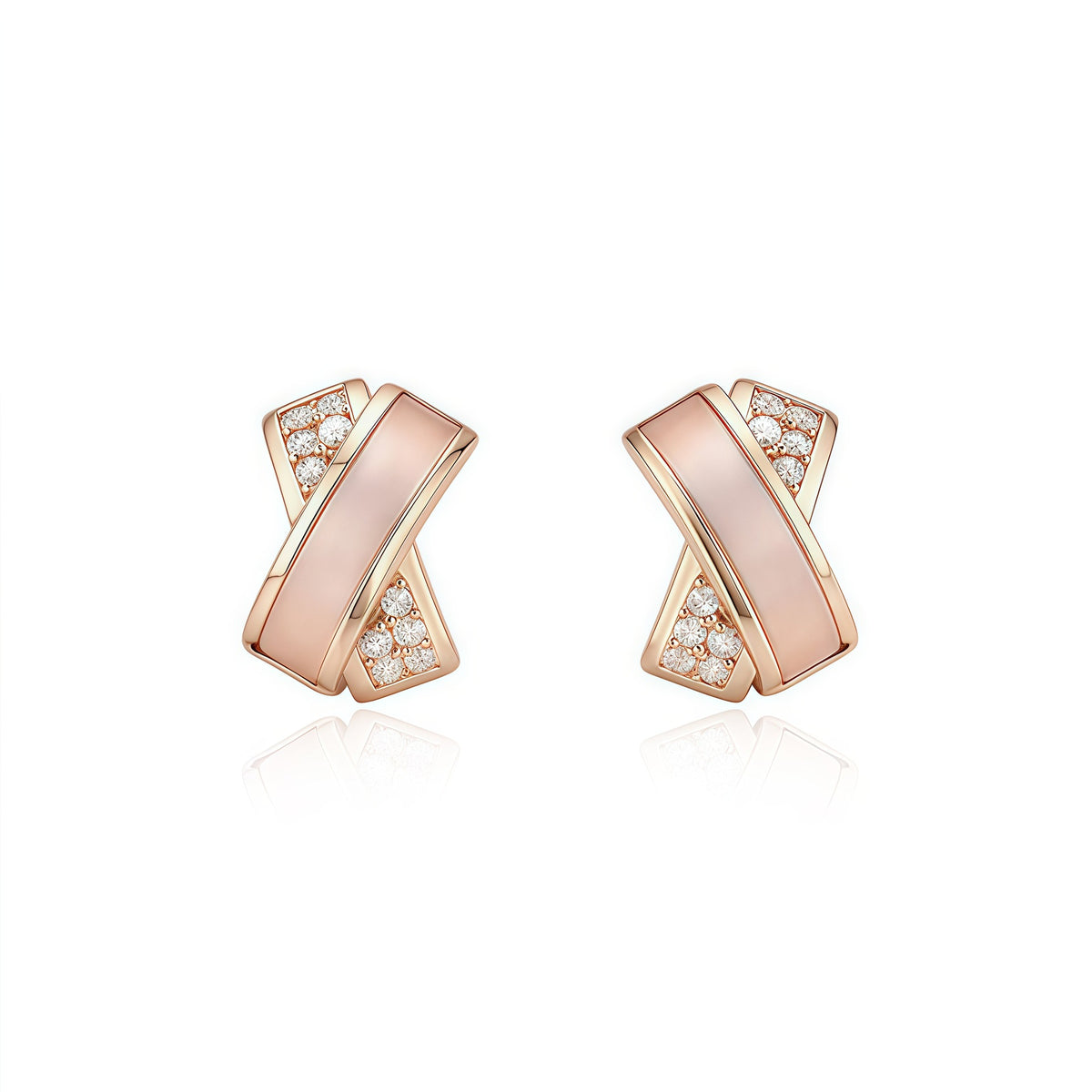 Elara Crossover Stud Earrings