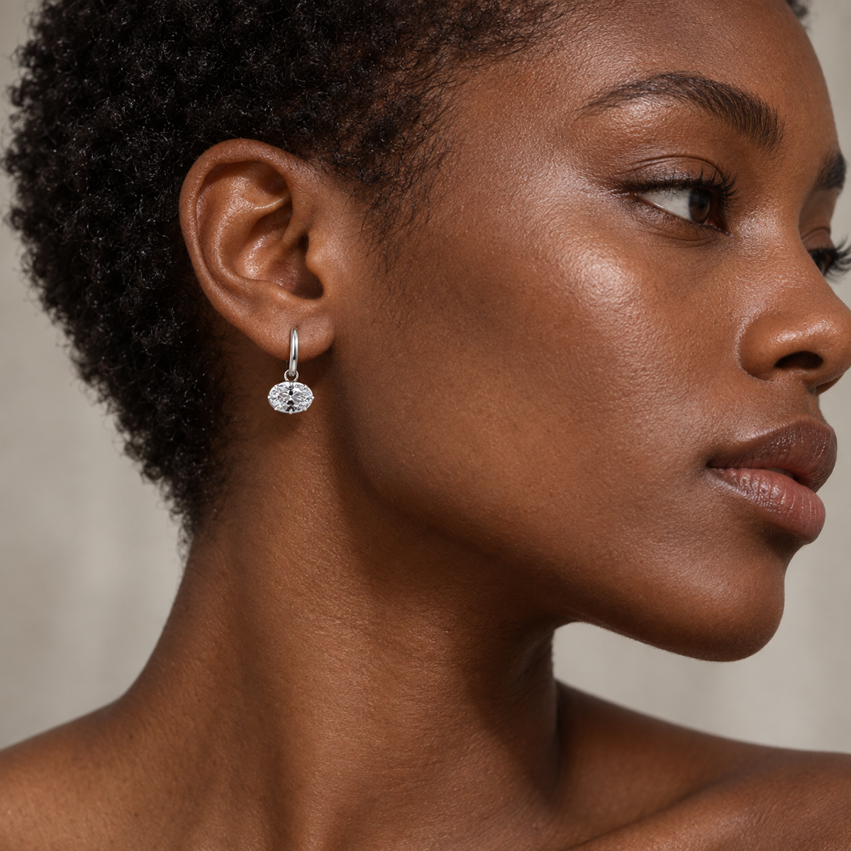 2 Carat Solene Oval Drop Earrings