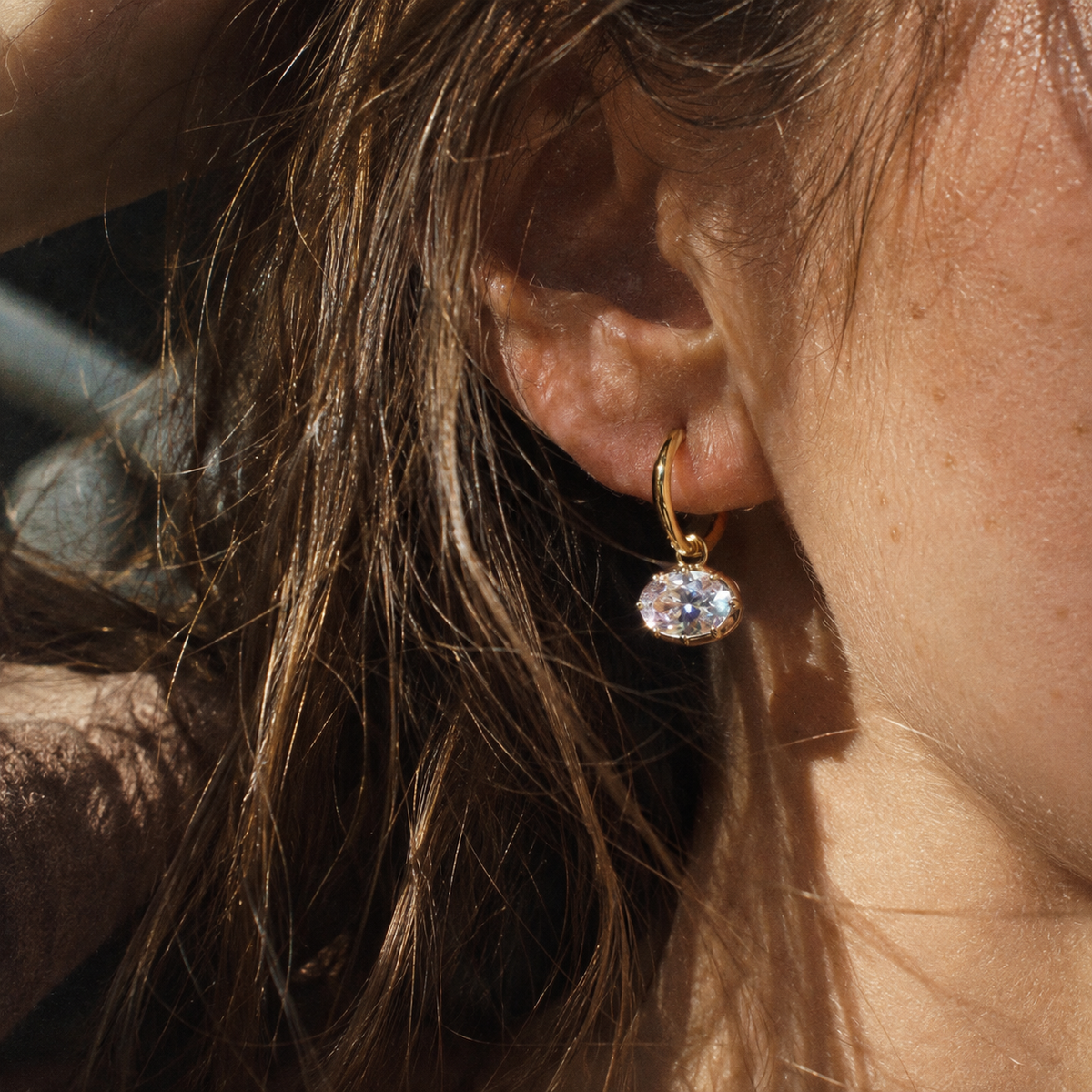 2 Carat Solene Oval Drop Earrings