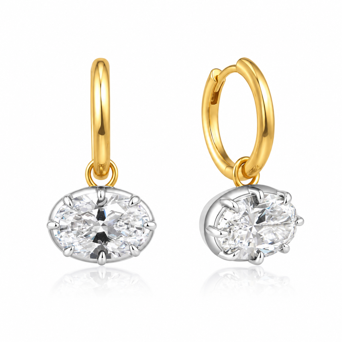 2 Carat Solene Oval Drop Earrings