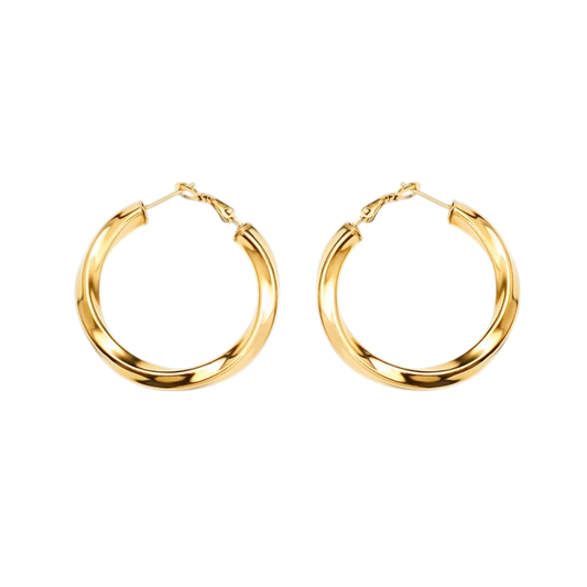 Twisted C Hoop Earrings