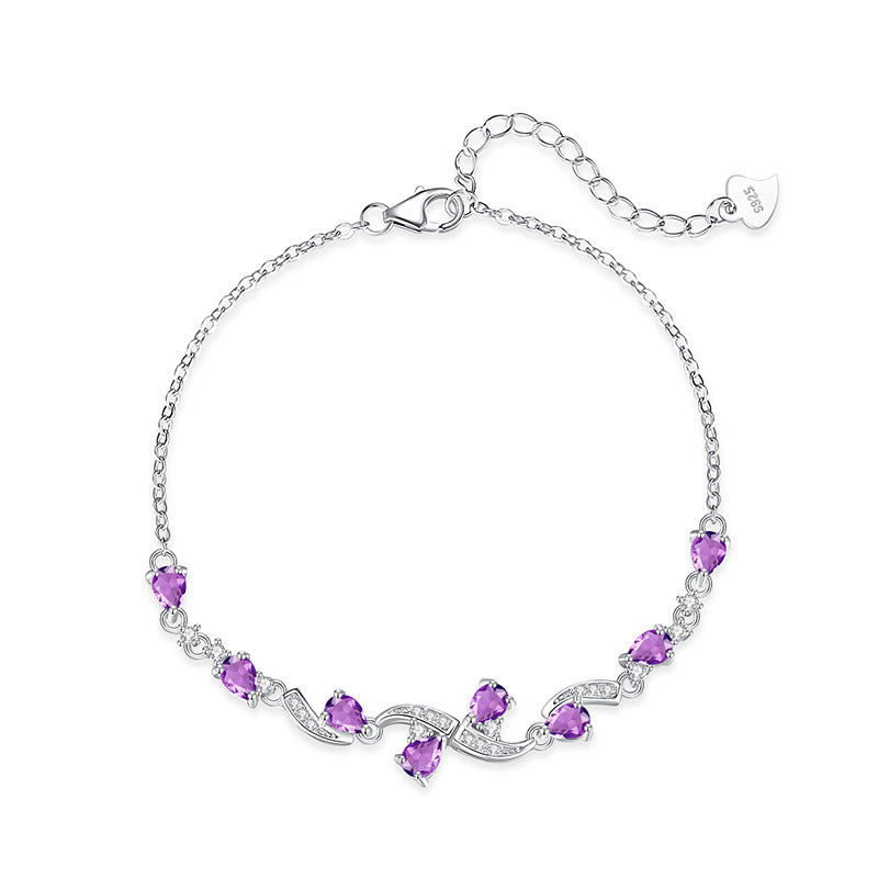 Amethyst Infinity Bracelet