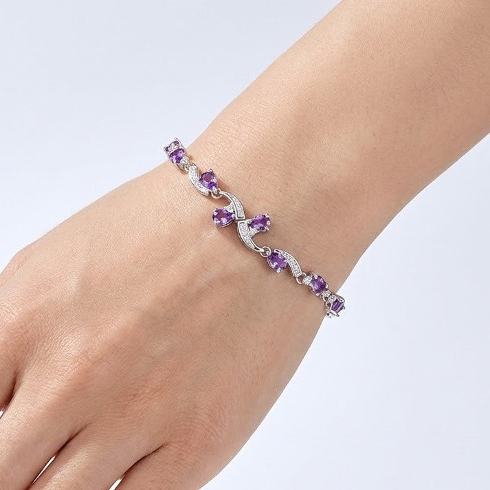 Amethyst Infinity Bracelet