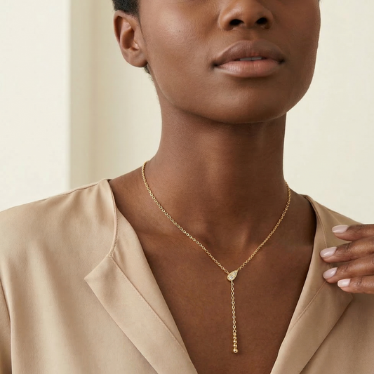 Y-Drop Moissanite Necklace