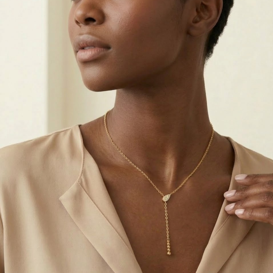 Y-Drop Moissanite Necklace